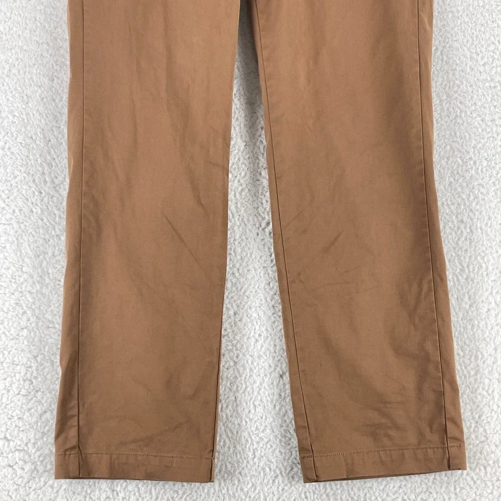 Bridge & Burn Brown Organic Cotton Chino Pants Mens Straight Leg Casual Size 32R